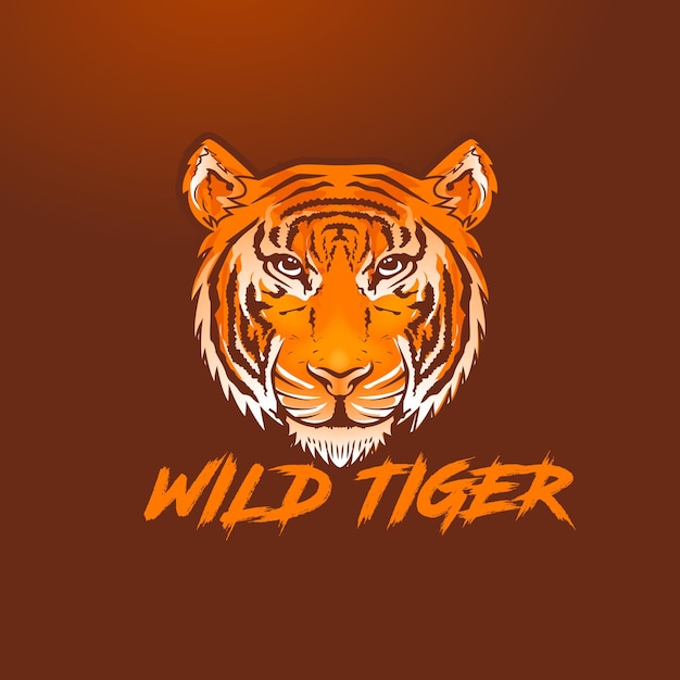 Vector de logotipo de tigre salvaje
