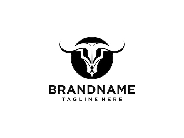 vector de logotipo de toro inspiración de diseño de logotipo de cabeza de toro