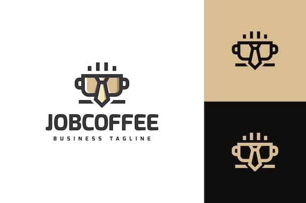 Vector del logotipo del trabajo de café