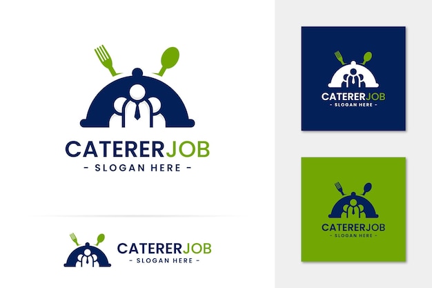 Vector de logotipo de trabajo de catering