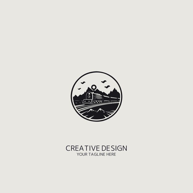 vector de logotipo de tren
