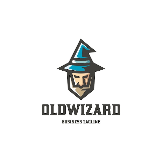Vector del logotipo de la vieja mascota del mago