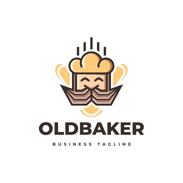 Vector del logotipo del viejo panadero