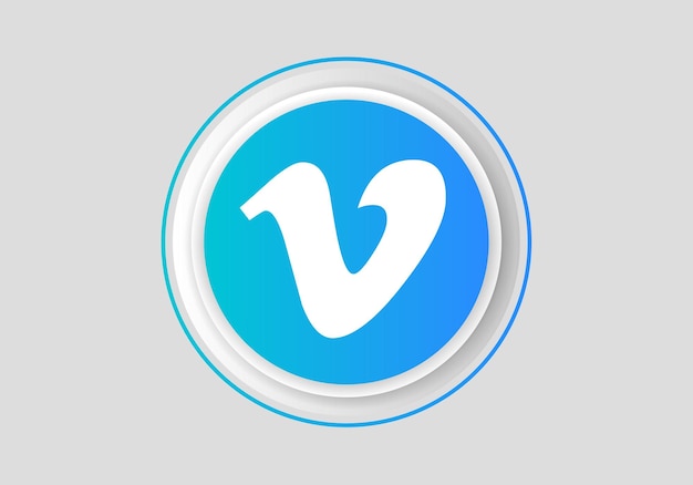 El vector del logotipo de Vimeo es una representación estilizada del logotipo de la popular aplicación de medios sociales
