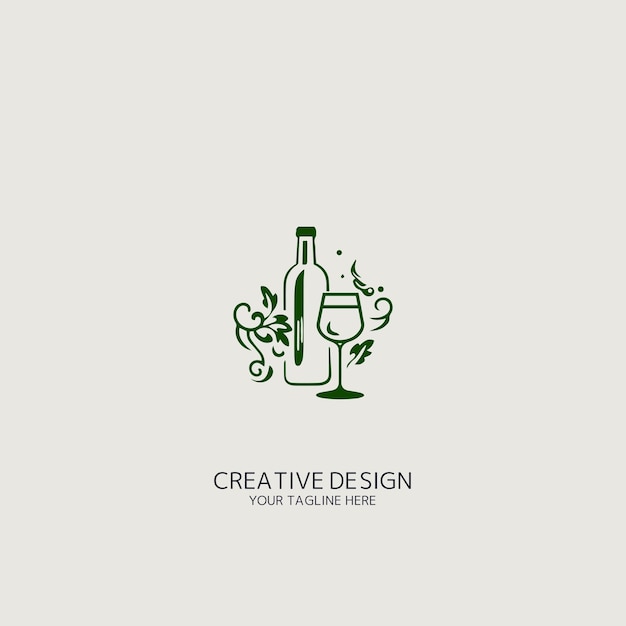 Vector del logotipo del vino