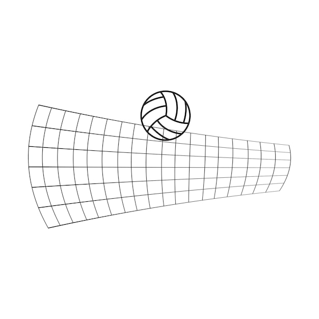 Vector de logotipo de voleibol y plantilla de diseño de símbolos