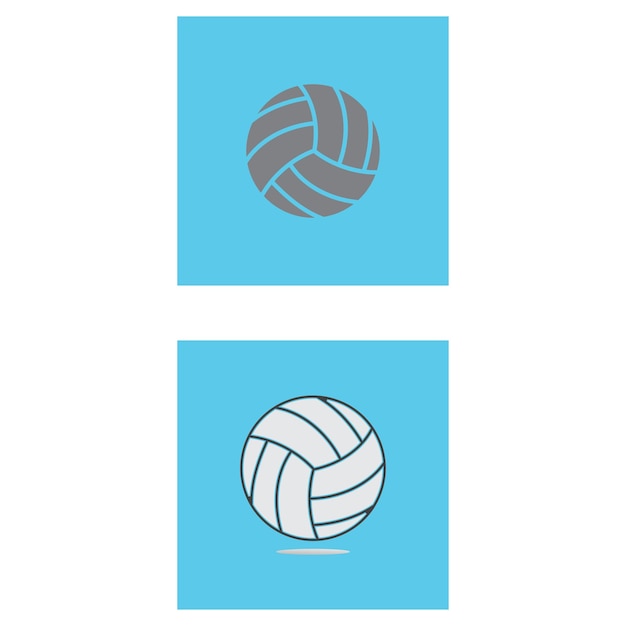 Vector de logotipo de voleibol y plantilla de diseño de símbolos