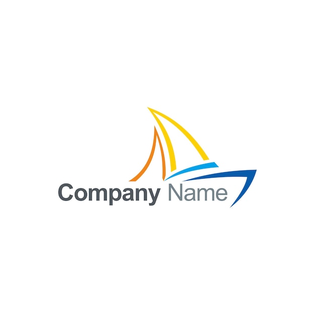 vector de logotipo de yate
