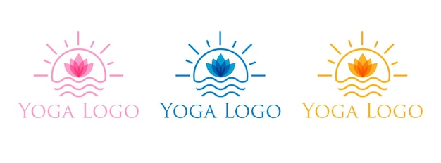 Vector del logotipo del yoga moderno