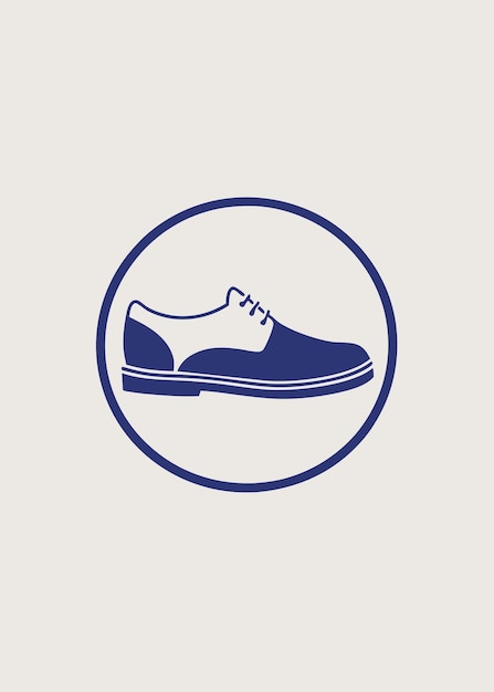 Vector del logotipo de los zapatos sobre fondo blanco