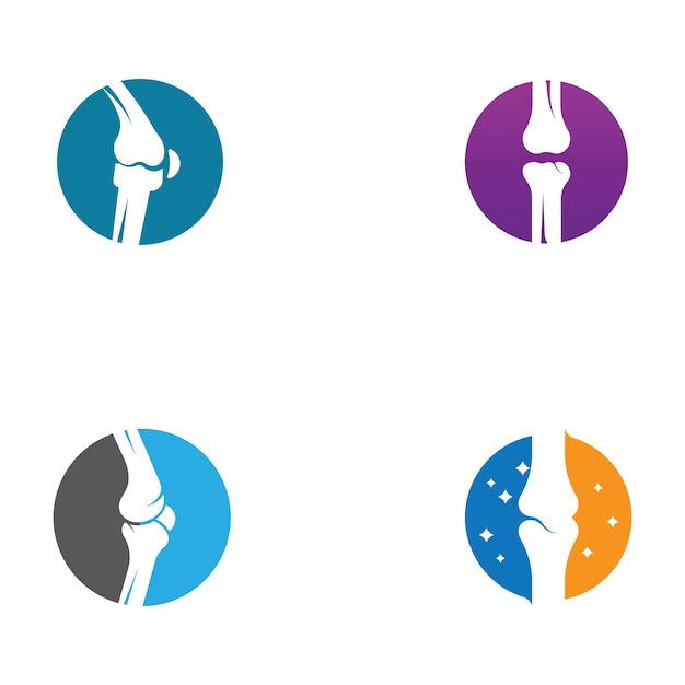 Vector de logotipos y símbolos de huesos de pierna