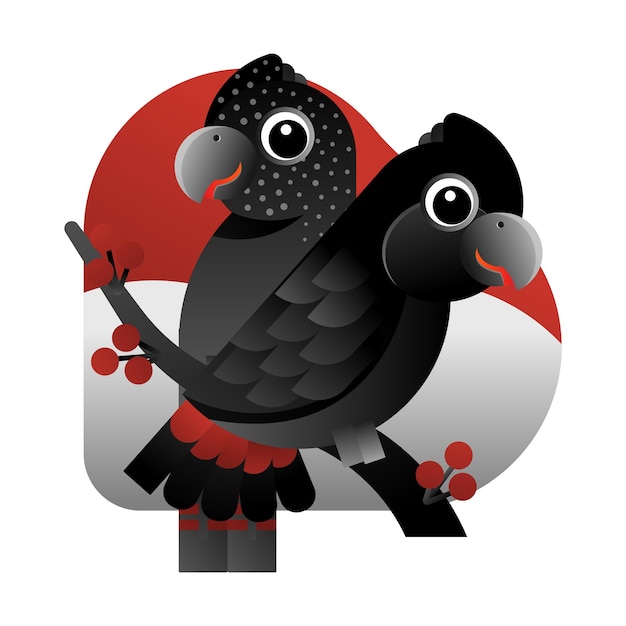 Vector de loros negros