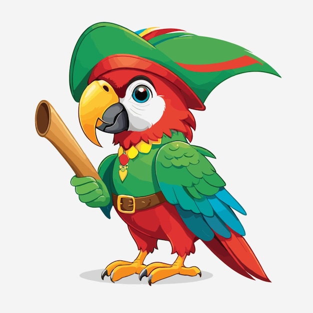 Vector vector de loros piratas