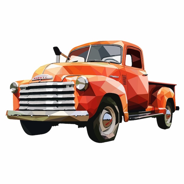 Vector_low_poly_american_classic_truck (en inglés)