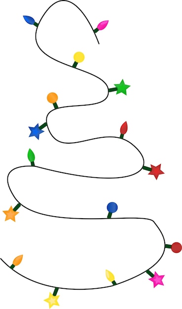 Vector de las luces de Navidad