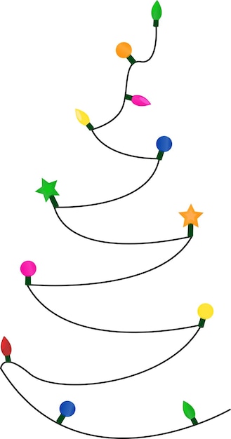 Vector de las luces de Navidad