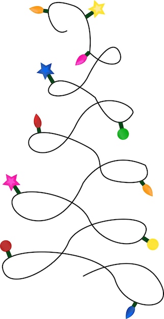 Vector de las luces de Navidad