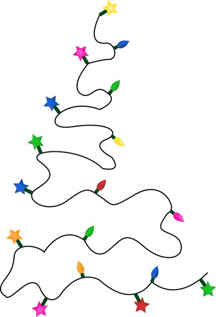 Vector de las luces de Navidad
