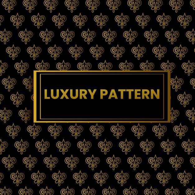Vector de lujo abstracto negro y oro patrón de símbolo infinito plantilla de fondo premium formal