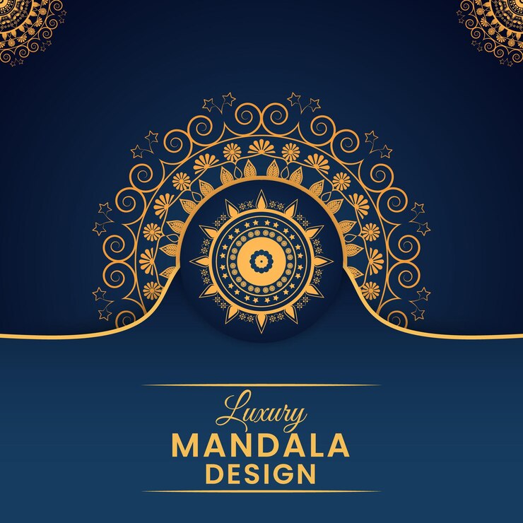 Vector de lujo mandala decorativo elemento étnico de fondo