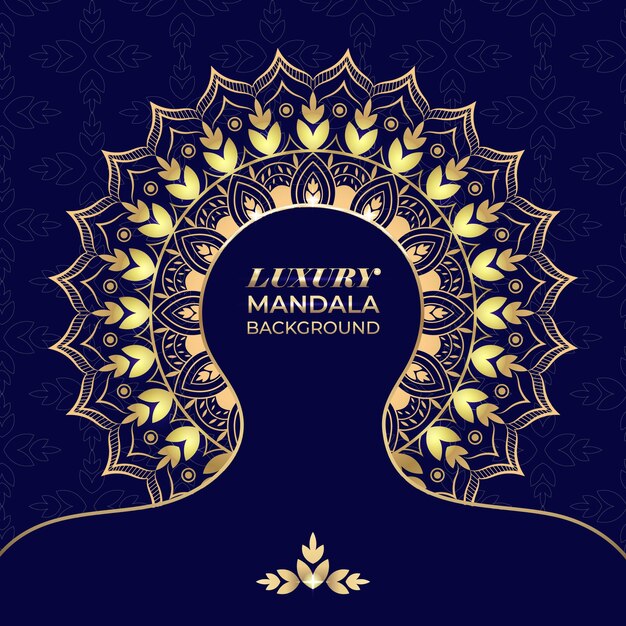Vector lujo mandala fondo oro patrón árabe islámico este estilo