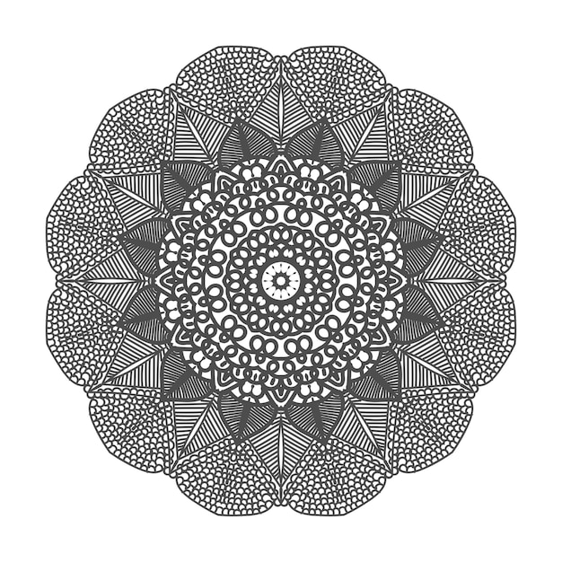 Vector de lujo mandala plantilla de fondo y diseño ornamental para página de colorear