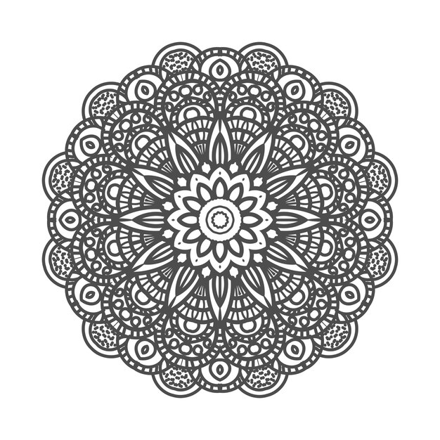 Vector de lujo mandala plantilla de fondo y diseño ornamental para página de colorear
