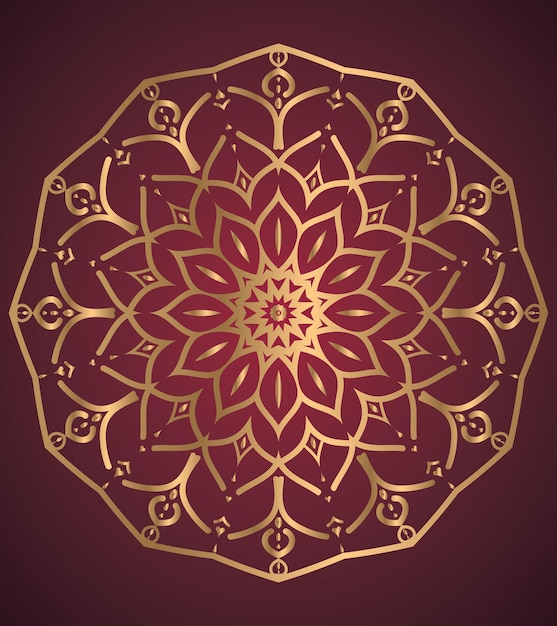 Vector de lujo ornamental colorido mandala diseño de fondo