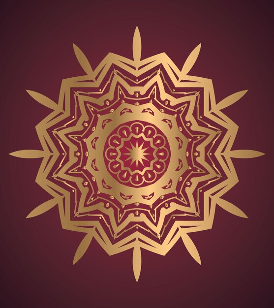 Vector de lujo ornamental colorido mandala diseño de fondo