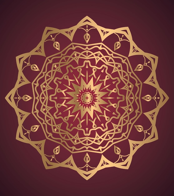 Vector de lujo ornamental colorido mandala diseño de fondo