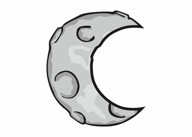 Vector de la luna creciente