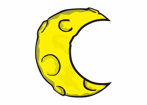 Vector de la luna creciente