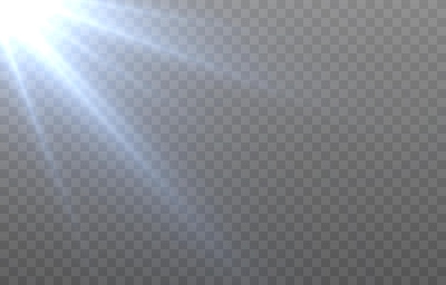 Vector luz azul Sol rayos de sol amanecer png Deslumbramiento azul png flash png
