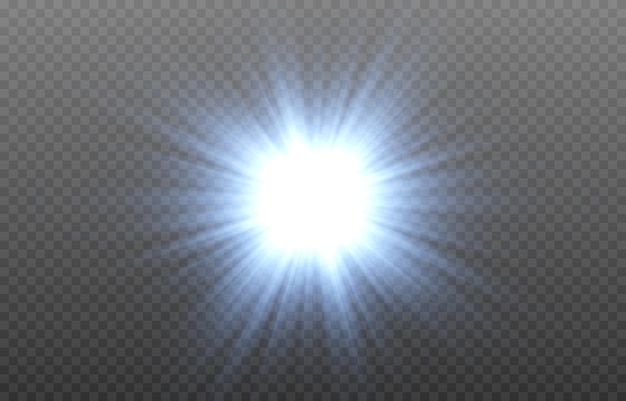 Vector luz azul Sol rayos de sol amanecer png Deslumbramiento azul png flash png