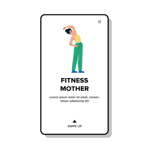 vector de madre fitness