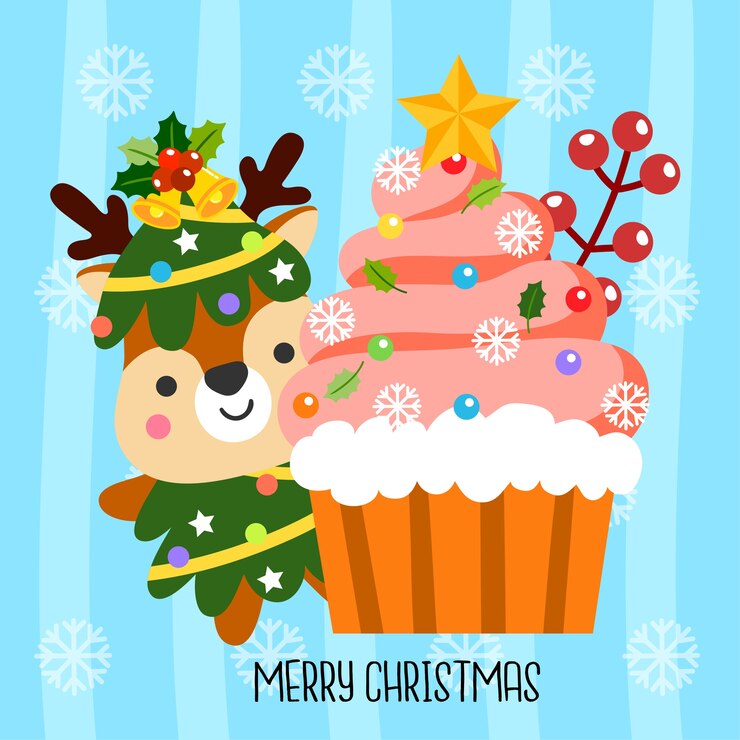 Vector vector de la magdalena de la navidad.