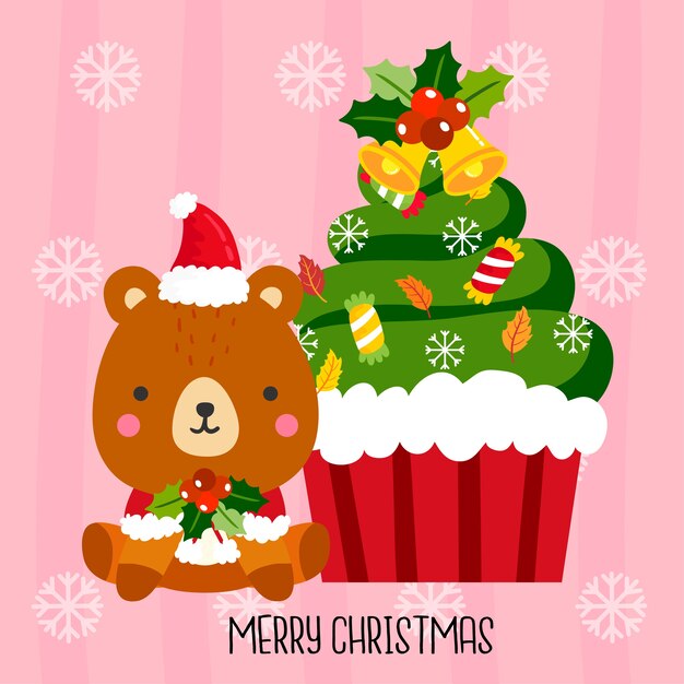 Vector de la magdalena de la Navidad.