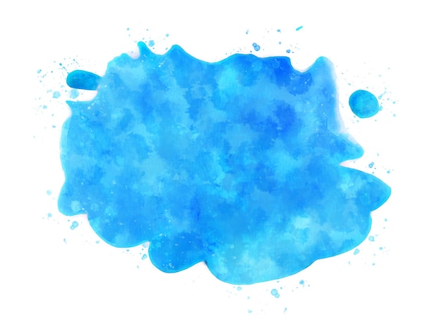 Vector de mancha de acuarela azul splash.