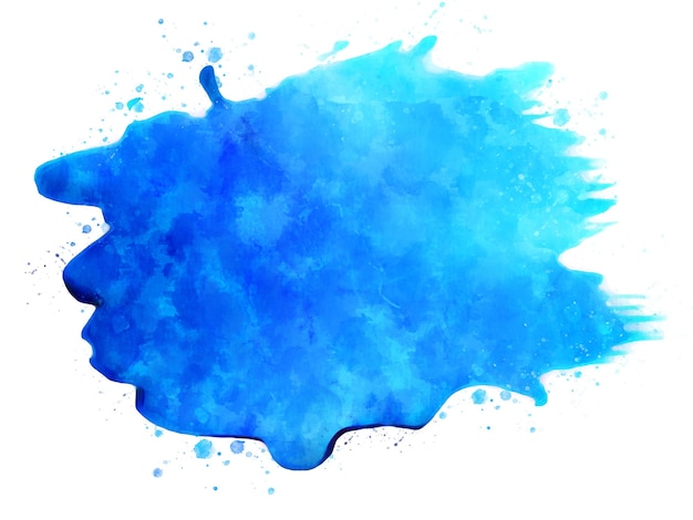 Vector de mancha de acuarela azul splash.