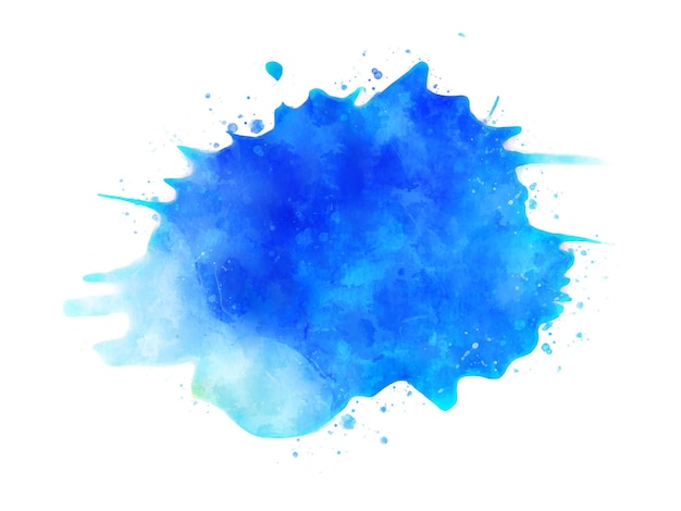 Vector de mancha de acuarela azul splash.