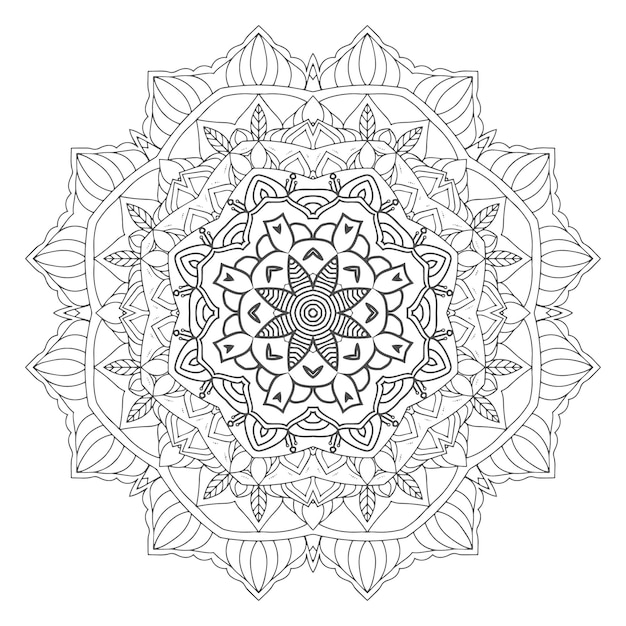 Vector mandala arte diseño floral mandala arte