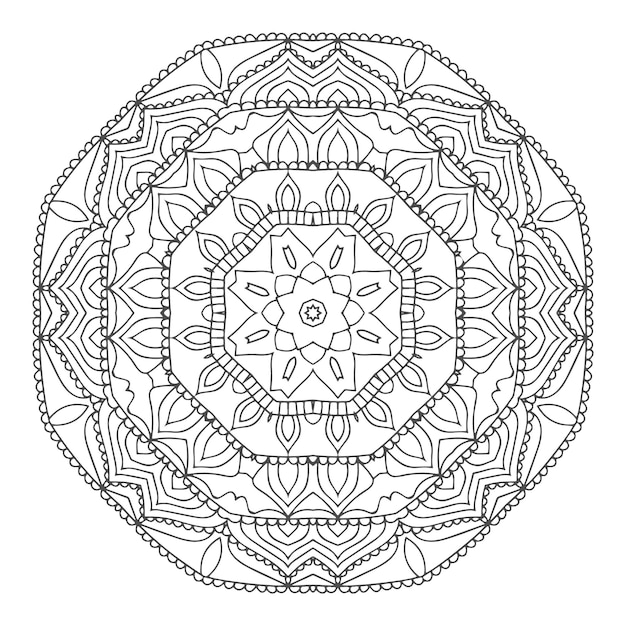 Vector mandala arte diseño floral mandala arte