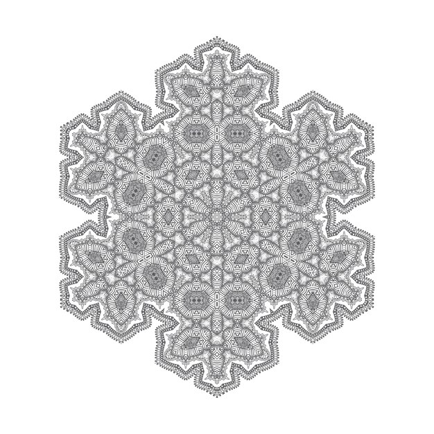 Vector vector de mandala de arte de línea elegante para diseño