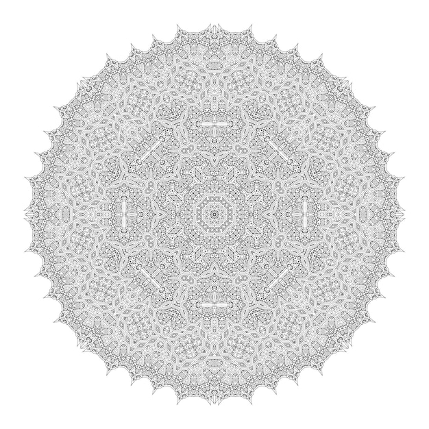 Vector de mandala de arte lineal para diseño