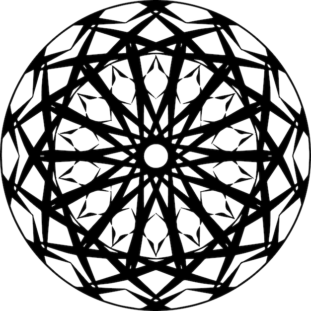 Vector de mandala azteca diseño de mandala negro gratis