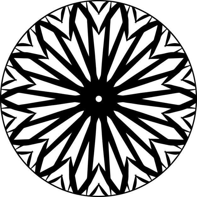 Vector de mandala azteca diseño de mandala negro gratis