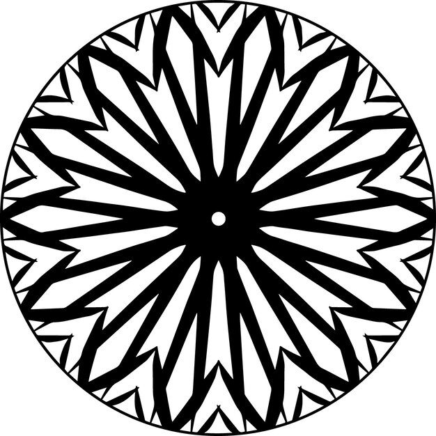 Vector de mandala azteca diseño de mandala negro gratis