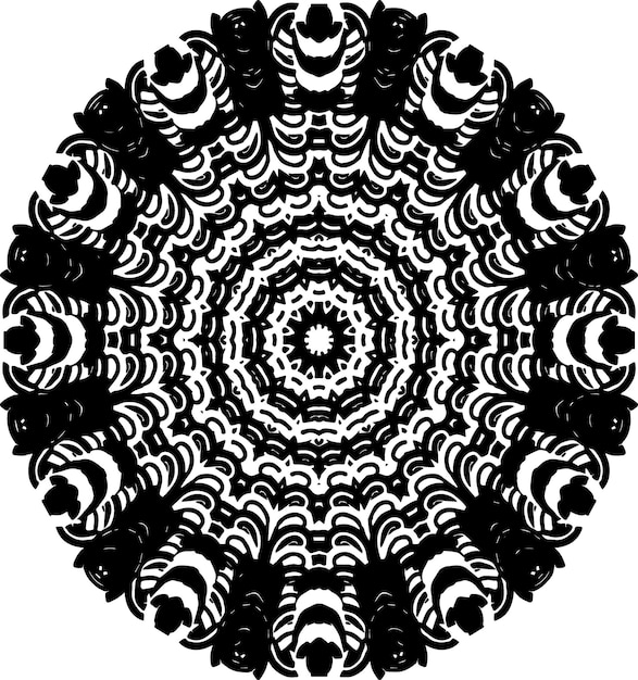 Vector de mandala azteca diseño de mandala negro gratis