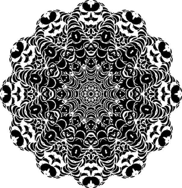 Vector de mandala azteca diseño de mandala negro gratis