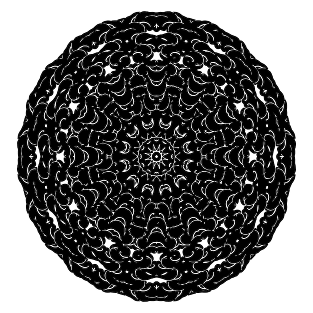 Vector de mandala azteca diseño de mandala negro gratis